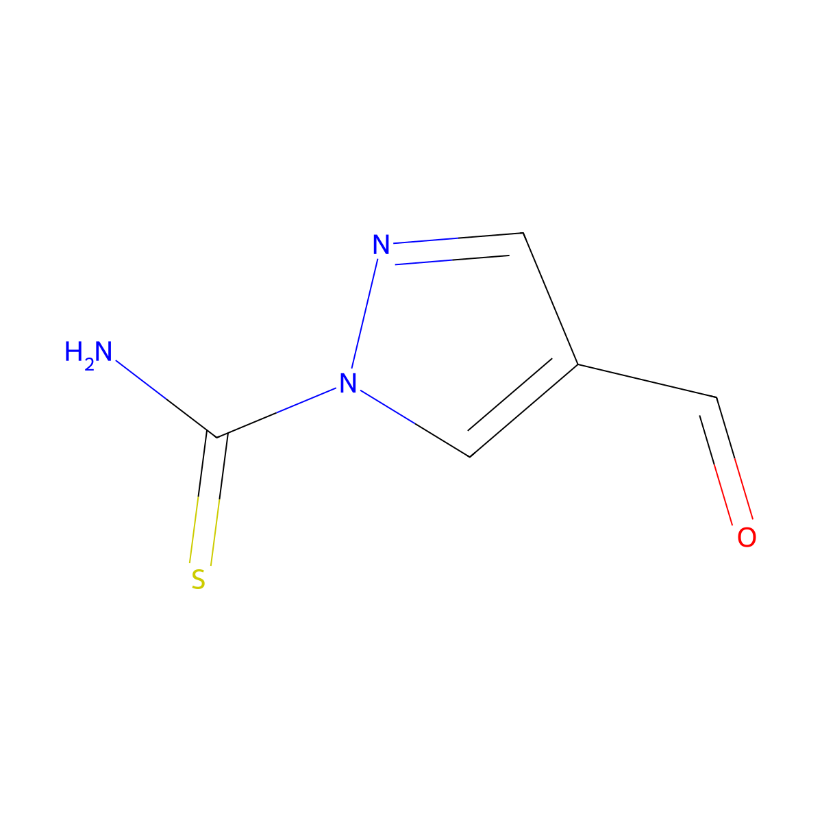 4-formyl-1H-pyrazole-1-carbothioamide molecular structure, CAS 132906-74-2
