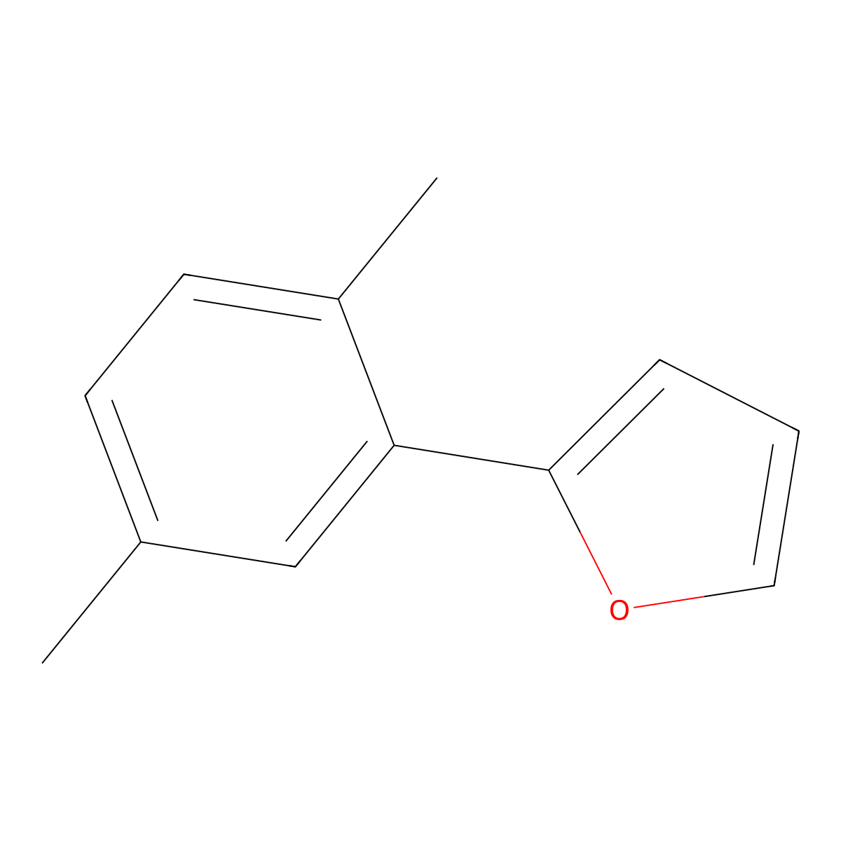 2-(2,5-Dimethylphenyl)furan molecular structure, CAS 132907-19-8
