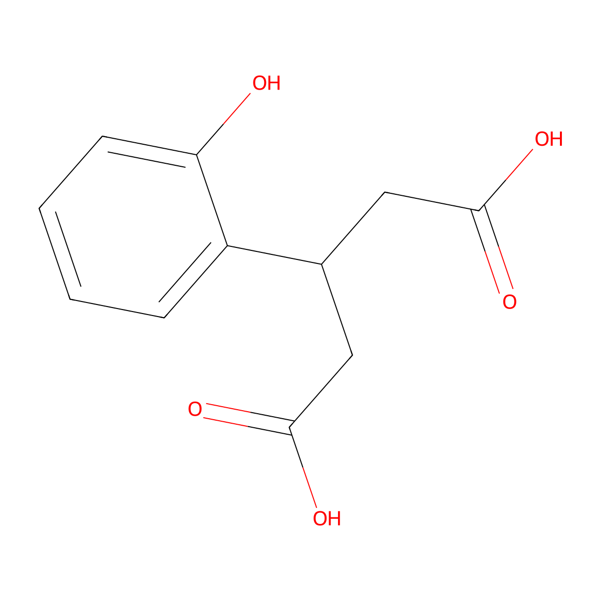 3-(2-Hydroxyphenyl)pentanedioic acid molecular structure, CAS 13291-09-3