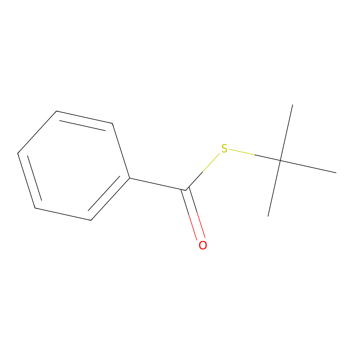 S-tert-Butyl benzenecarbothioate molecular structure, CAS 13291-44-6