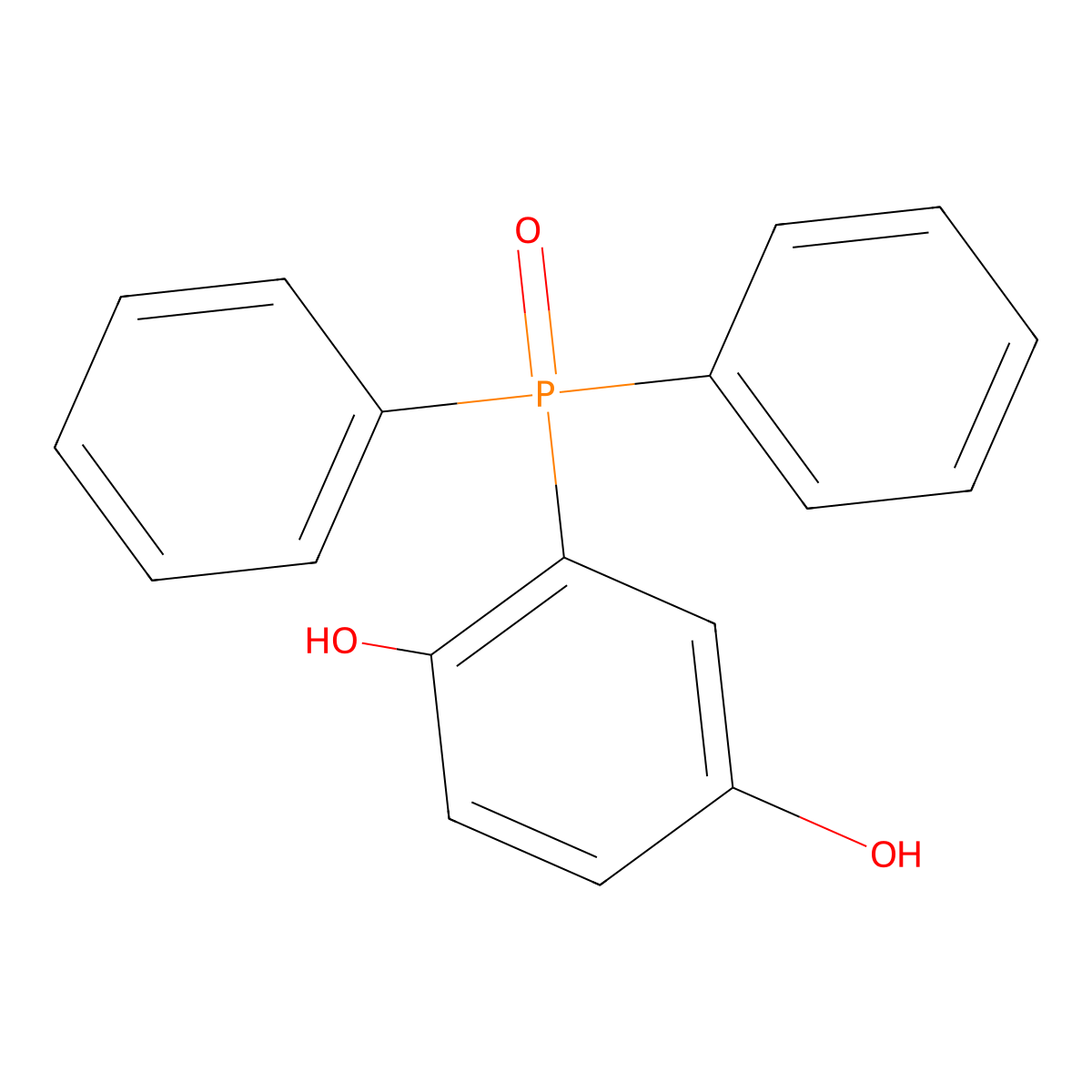2,5-Dihydroxyphenyl(diphenyl)phosphine Oxide molecular structure, CAS 13291-46-8