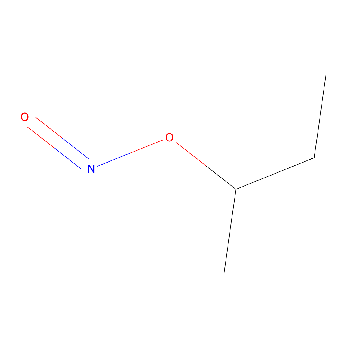 1-Methylpropyl nitrite molecular structure, CAS 132910-26-0