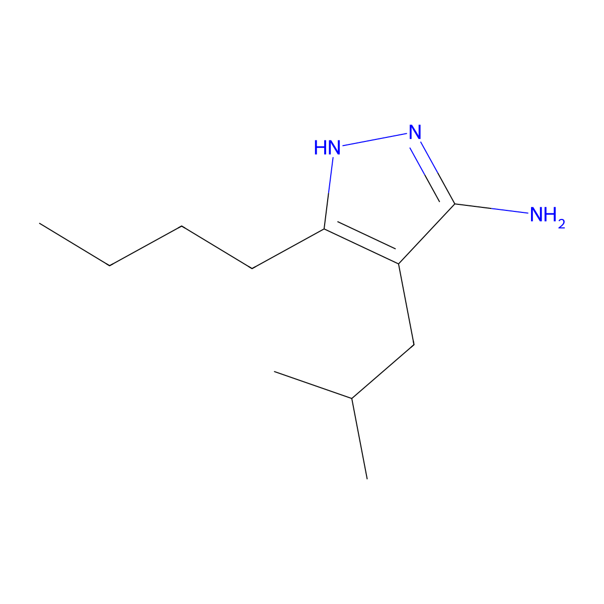 3-Butyl-4-isobutyl-1h-pyrazol-5-amine molecular structure, CAS 1329115-27-6