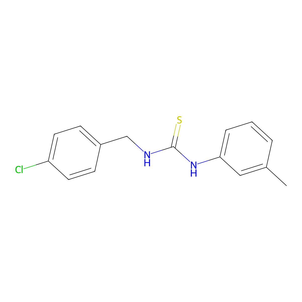 1-(4-Chlorobenzyl)-3-(3-methylphenyl)thiourea molecular structure, CAS 132912-78-8