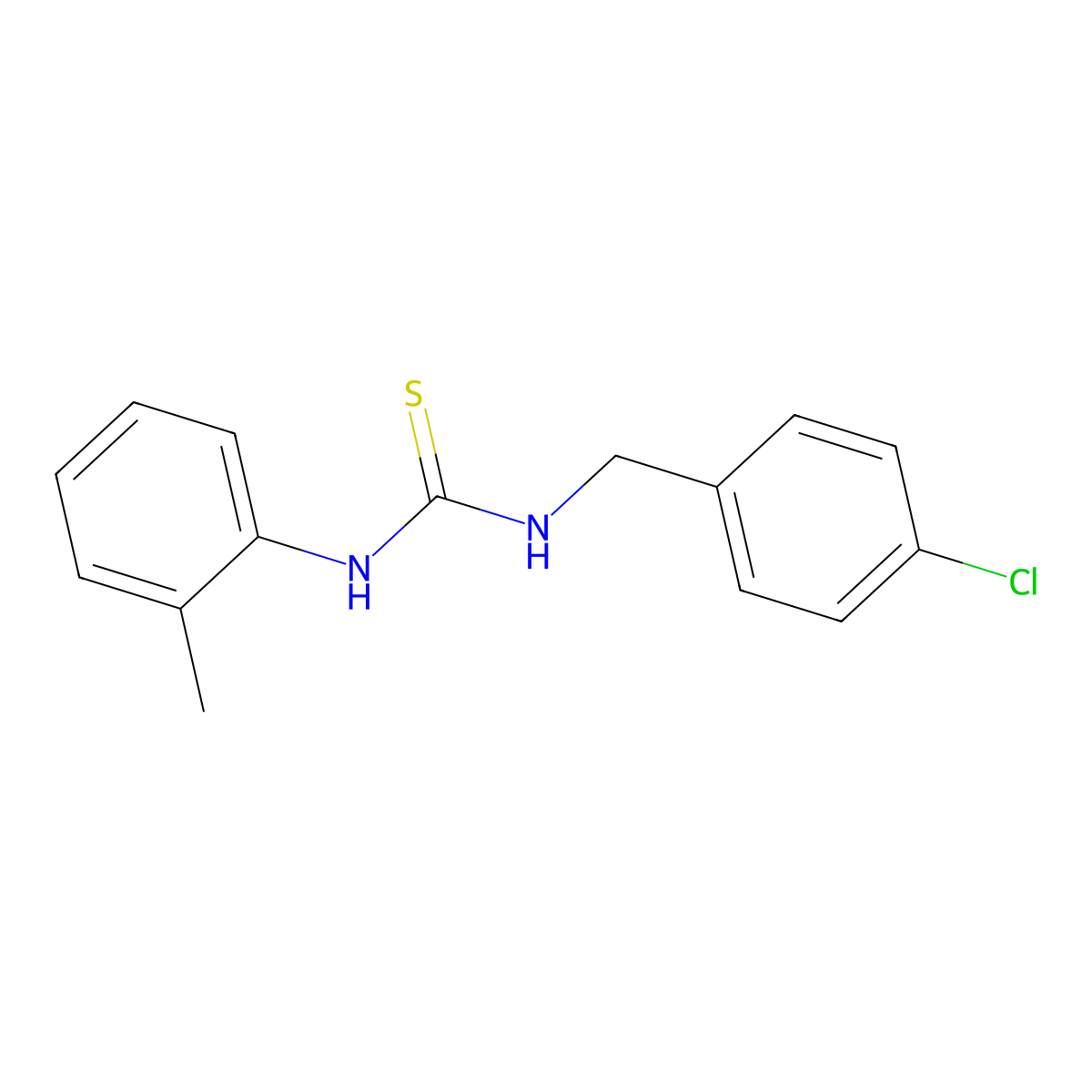 1-(4-Chlorobenzyl)-3-(2-methylphenyl)thiourea molecular structure, CAS 132912-79-9