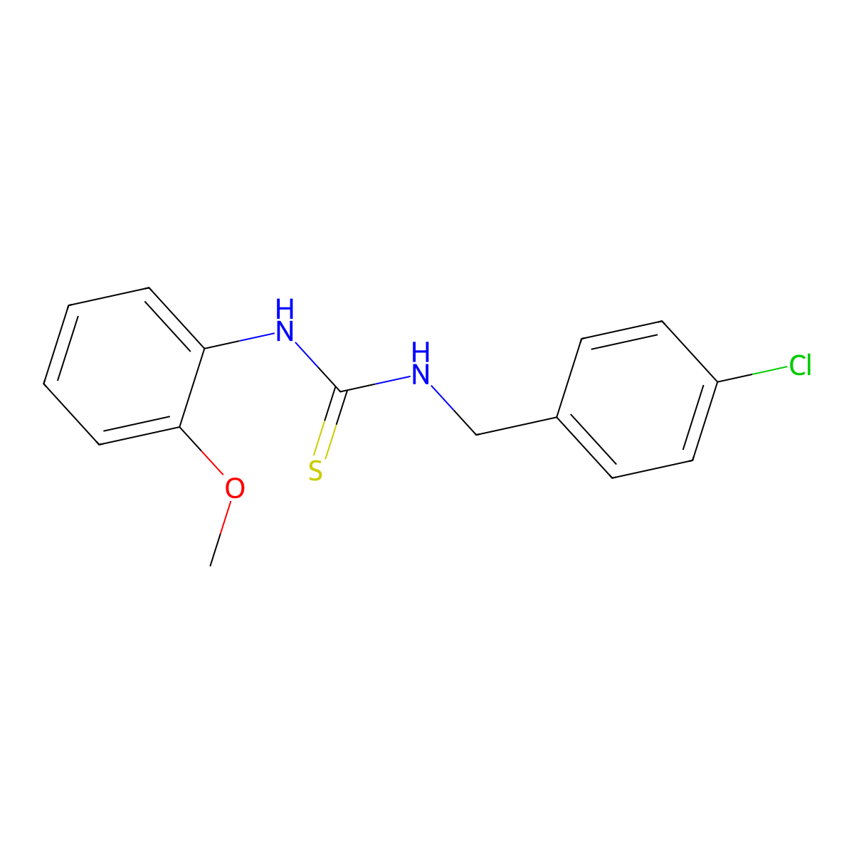 1-(4-Chlorobenzyl)-3-(2-methoxyphenyl)thiourea molecular structure, CAS 132912-83-5