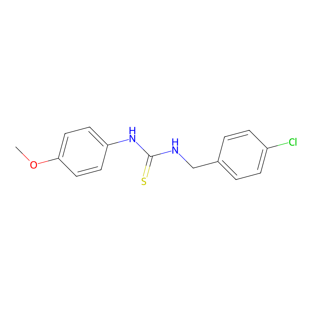 1-[(4-Chlorophenyl)methyl]-3-(4-methoxyphenyl)thiourea molecular structure, CAS 132912-85-7