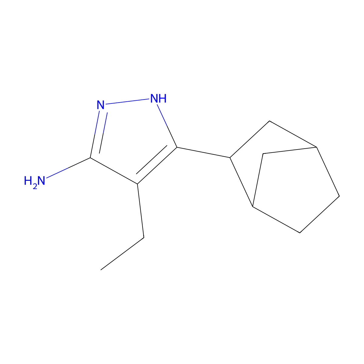 3-(Bicyclo[2.2.1]heptan-2-yl)-4-ethyl-1h-pyrazol-5-amine molecular structure, CAS 1329121-76-7