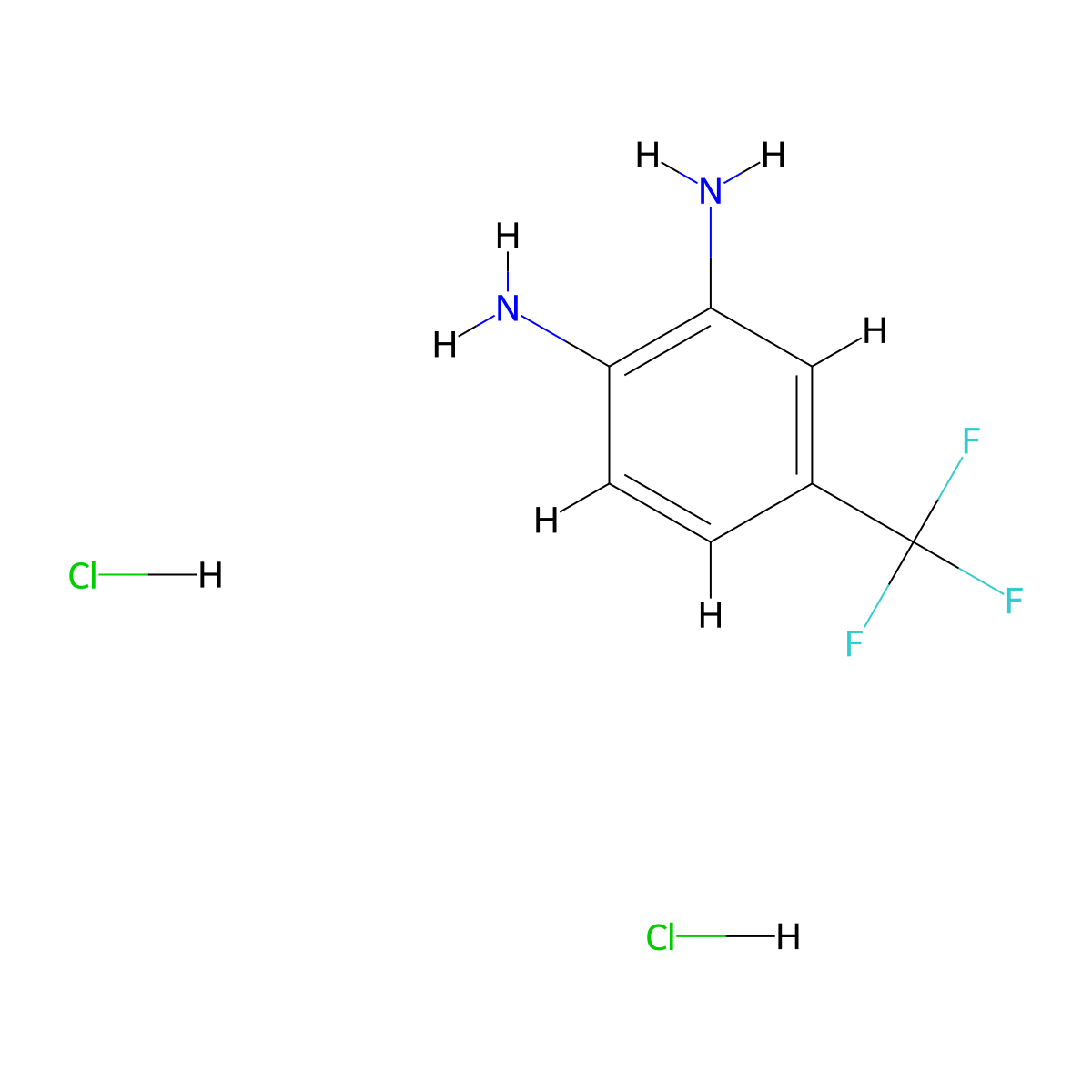 4-(Trifluoromethyl)benzene-1,2-diamine dihydrochloride molecular structure, CAS 132915-78-7
