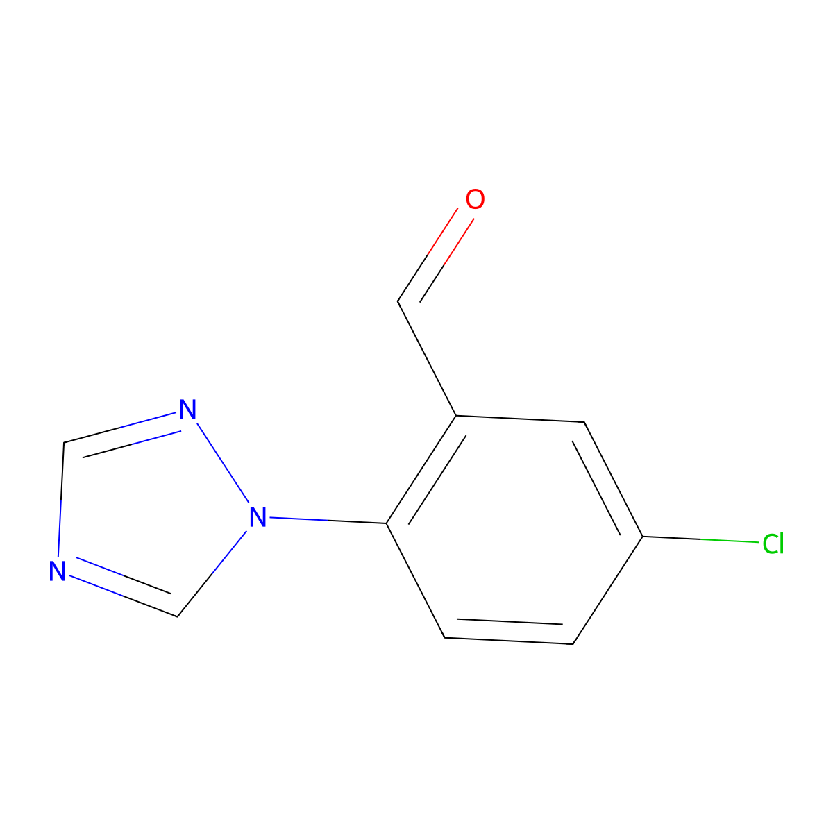 5-Chloro-2-(1H-1,2,4-triazol-1-yl)benzaldehyde molecular structure, CAS 1329166-77-9
