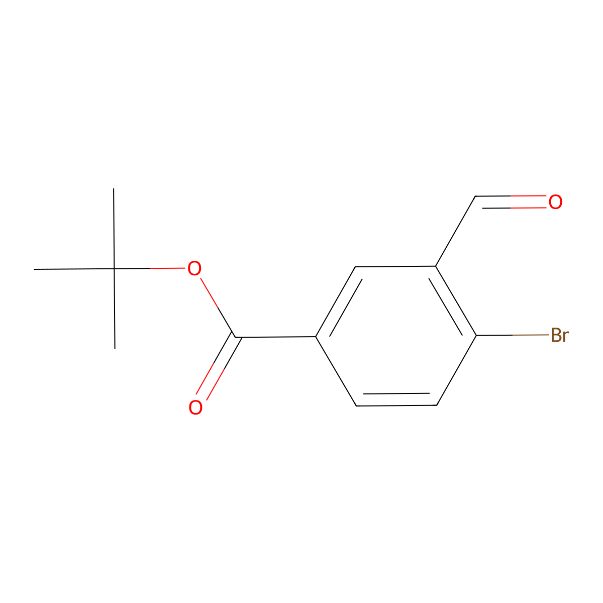 tert-Butyl 4-bromo-3-formylbenzoate molecular structure, CAS 1329170-75-3