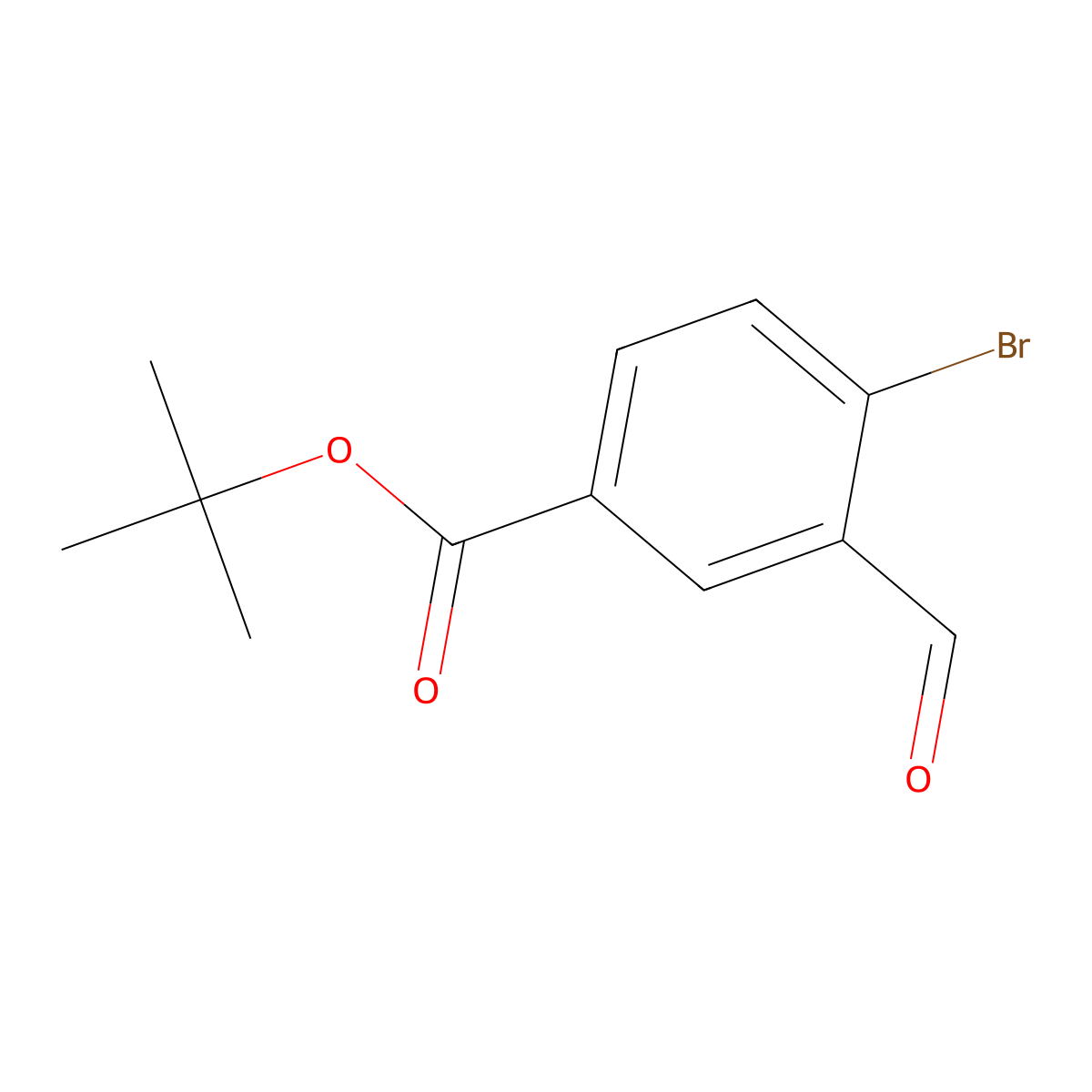 tert-Butyl 4-bromo-3-formylbenzoate molecular structure, CAS 1329170-75-3