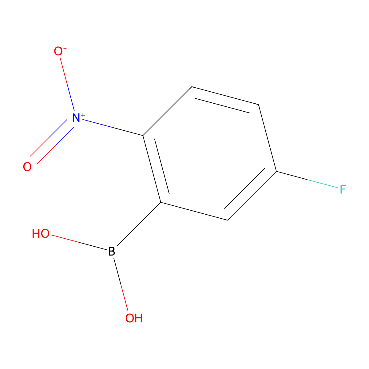 5-Fluoro-2-nitrobenzeneboronic acid molecular structure, CAS 1329171-65-4