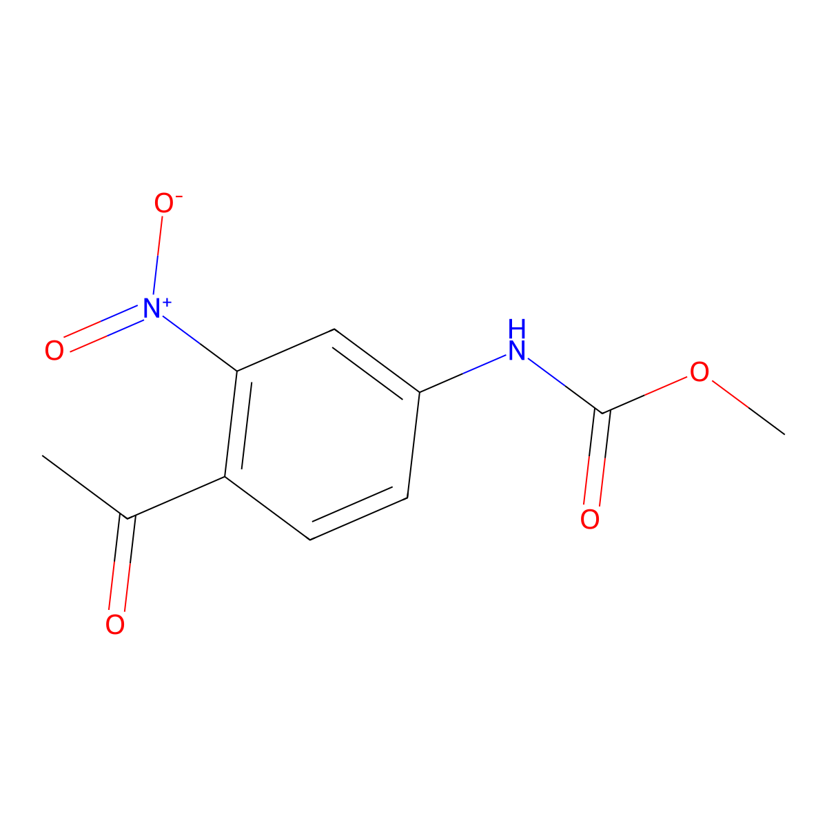 Methyl (4-acetyl-3-nitrophenyl)carbamate molecular structure, CAS 1329171-70-1