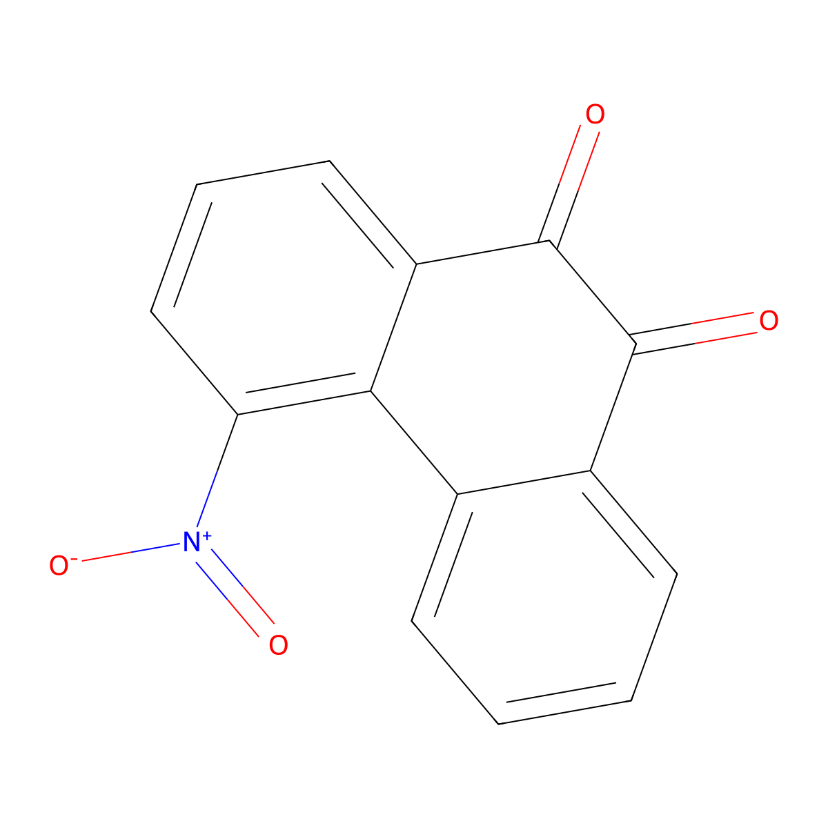 9,10-Phenanthrenedione, 4-nitro- molecular structure, CAS 13292-03-0