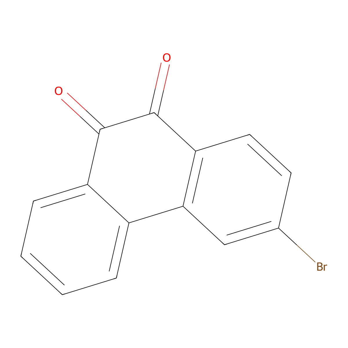 3-Bromophenanthrene-9,10-dione molecular structure, CAS 13292-05-2