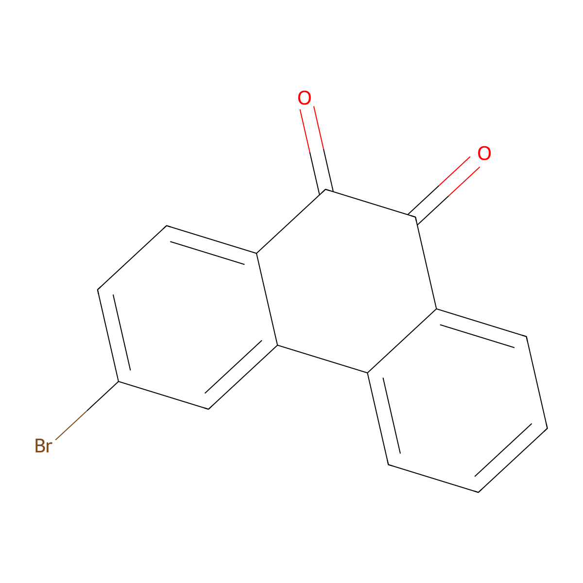 3-Bromophenanthrene-9,10-dione molecular structure, CAS 13292-05-2