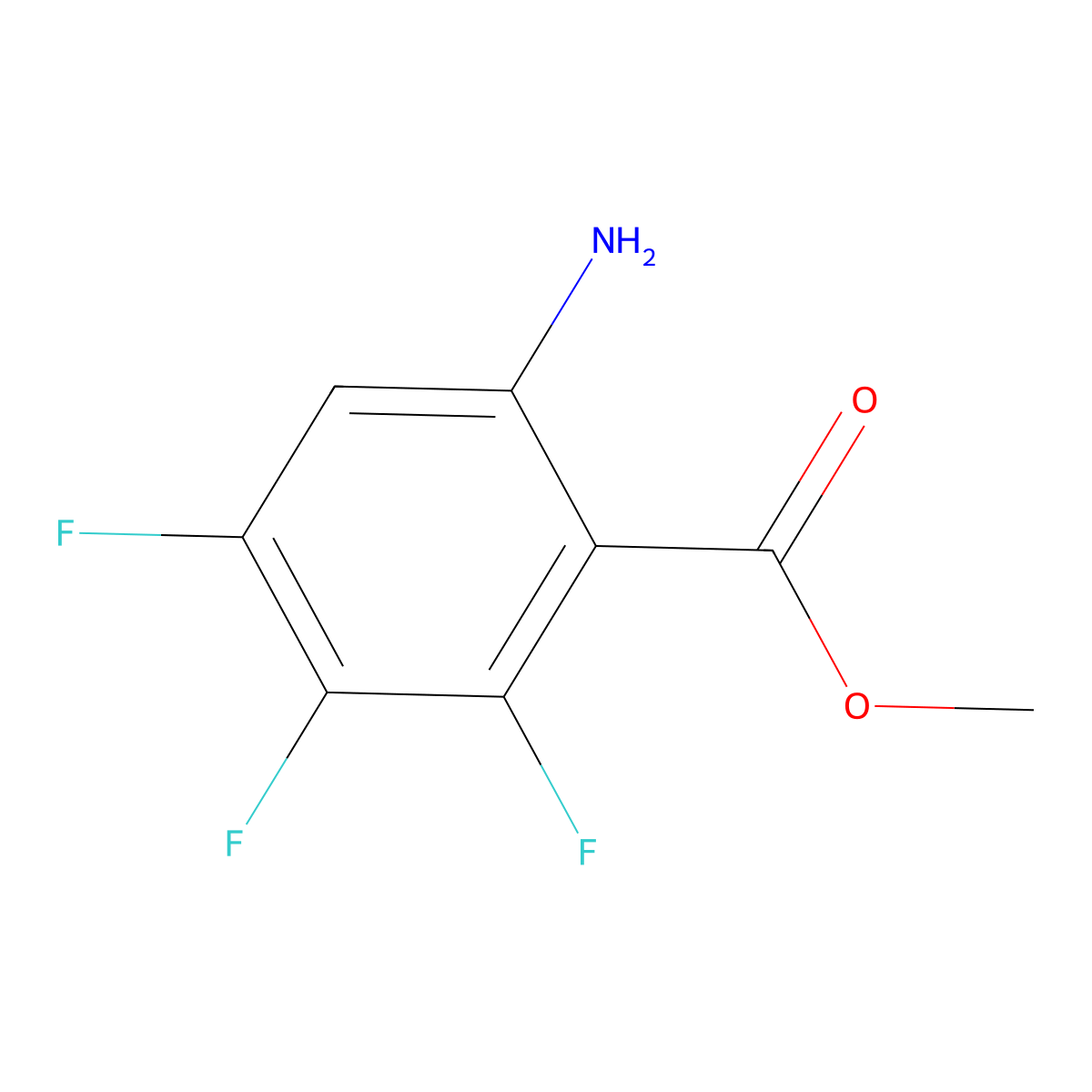 Methyl 6-amino-2,3,4-trifluorobenzoate molecular structure, CAS 132920-92-4