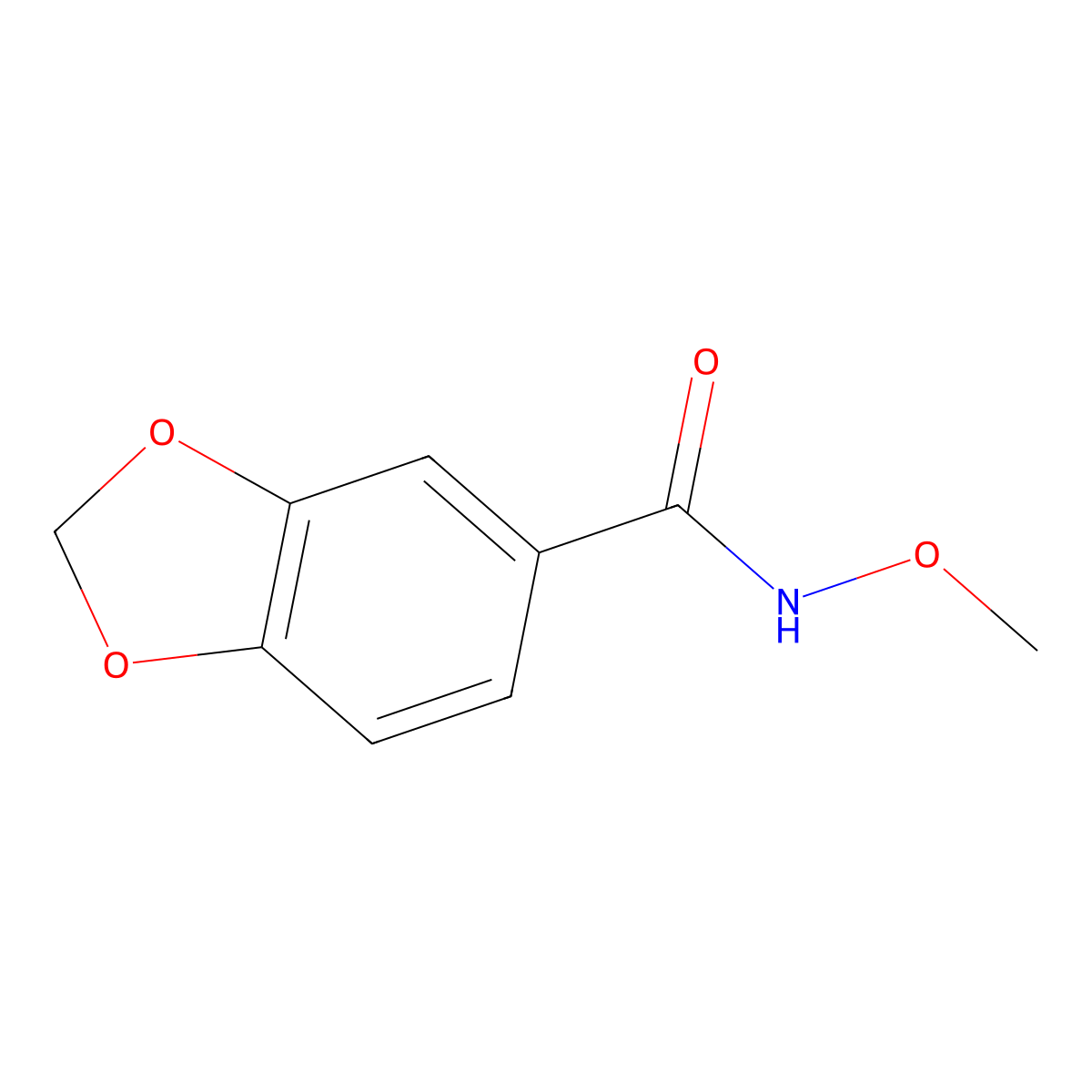 N-methoxy-2H-1,3-benzodioxole-5-carboxamide molecular structure, CAS 1329203-93-1