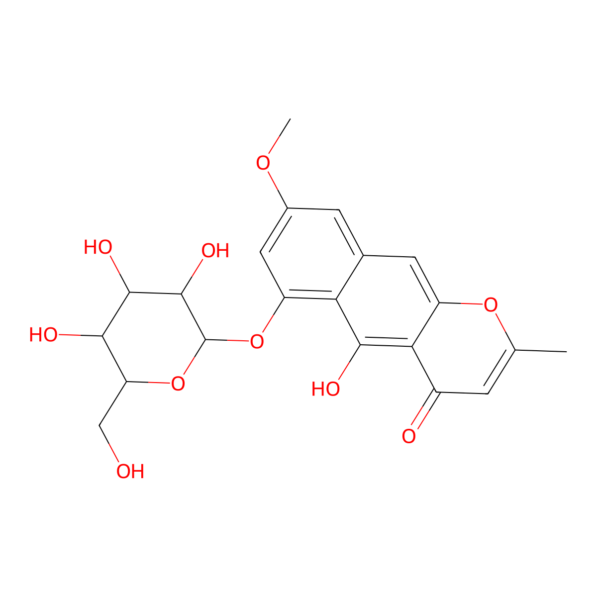 Rubrofusarin-6-glucoside molecular structure, CAS 132922-80-6