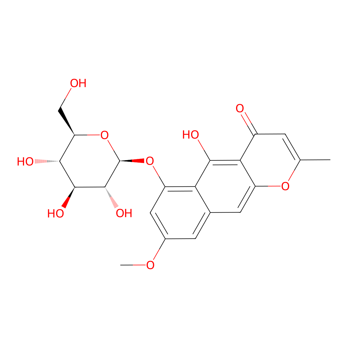 Rubrofusarin-6-glucoside molecular structure, CAS 132922-80-6