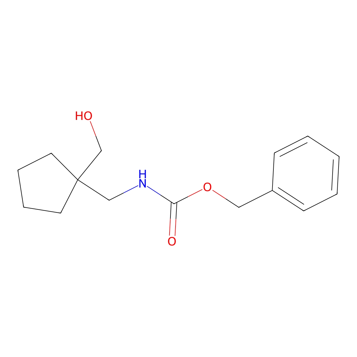 benzyl N-{[1-(hydroxymethyl)cyclopentyl]methyl}carbamate molecular structure, CAS 1329229-88-0