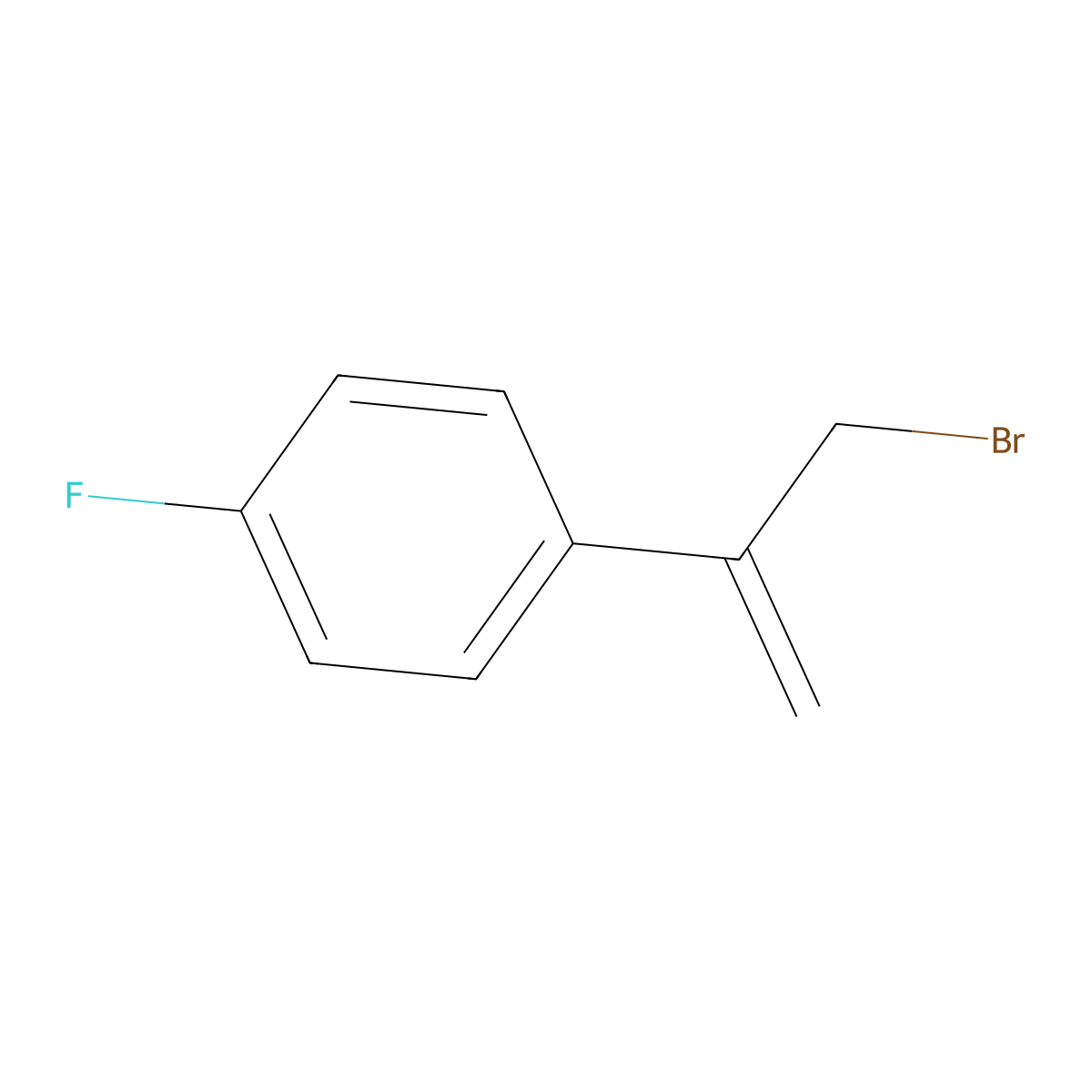1-(3-Bromoprop-1-en-2-yl)-4-fluorobenzene molecular structure, CAS 132927-05-0
