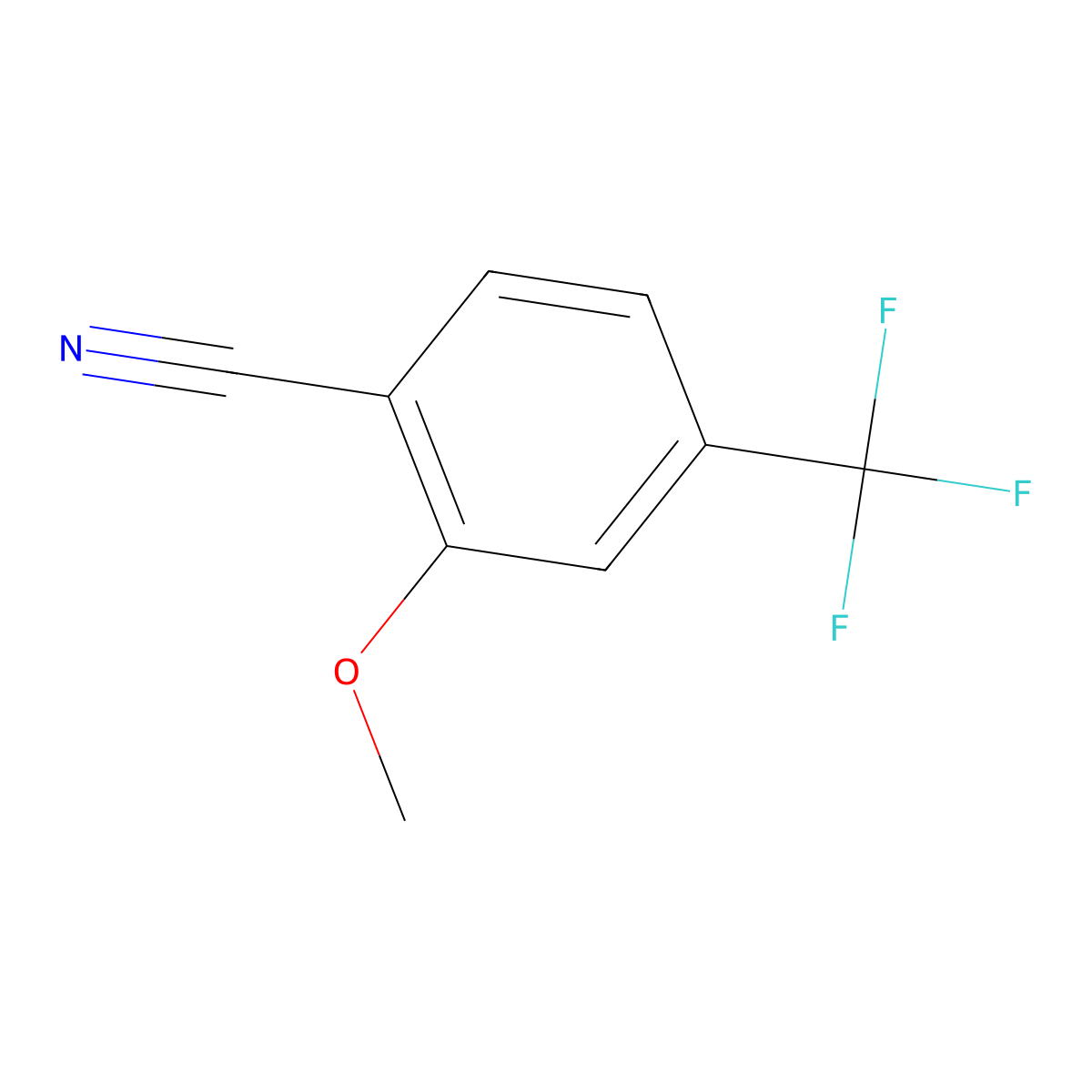 2-Methoxy-4-(trifluoromethyl)benzonitrile molecular structure, CAS 132927-08-3