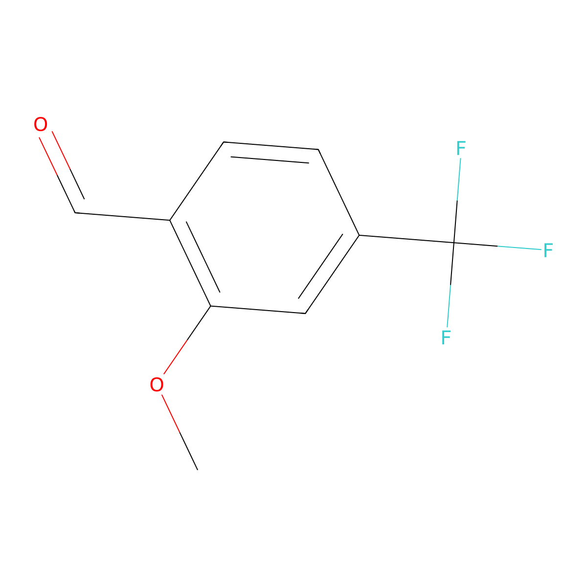 2-Methoxy-4-(trifluoromethyl)benzaldehyde molecular structure, CAS 132927-09-4