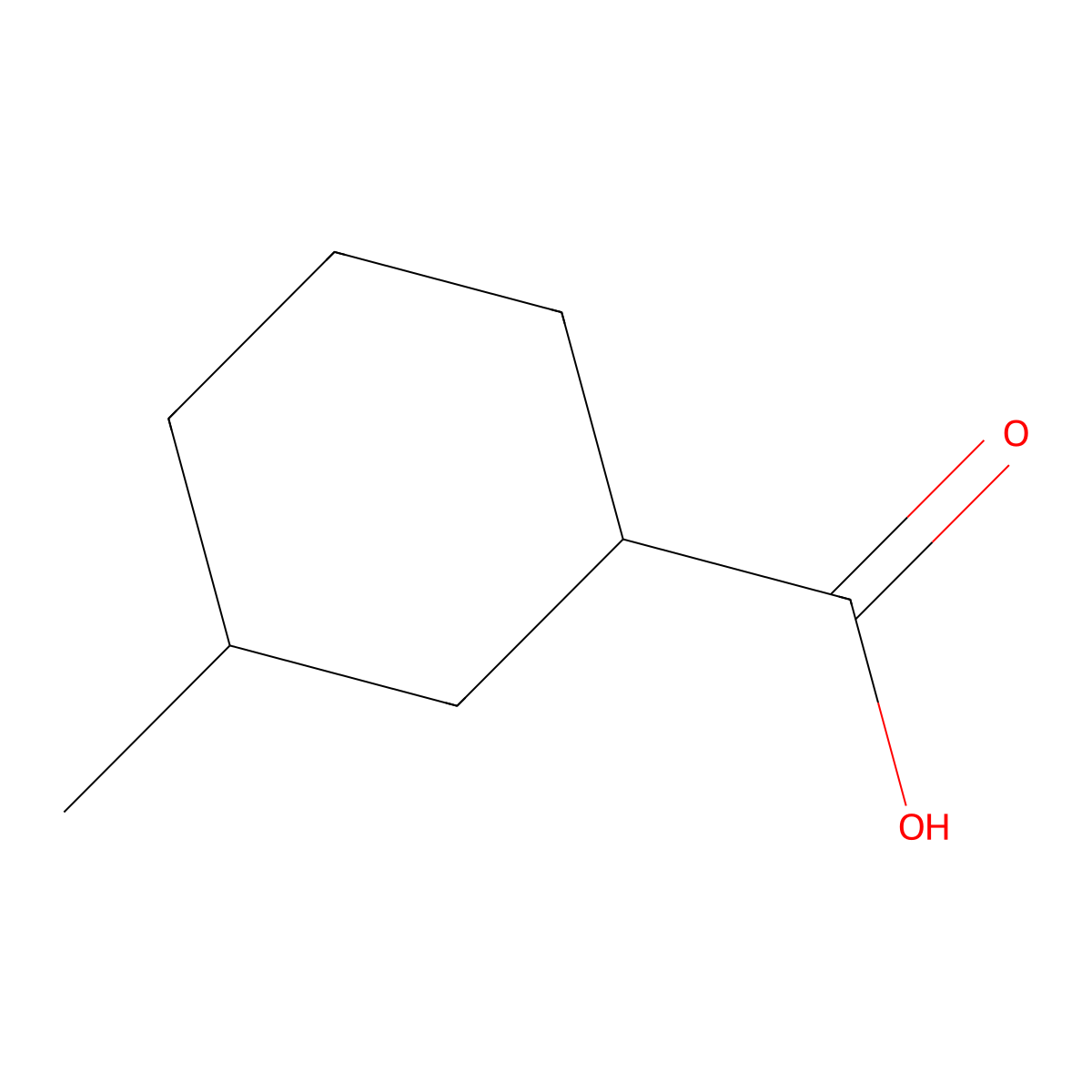3-Methylcyclohexanecarboxylic acid molecular structure, CAS 13293-59-9