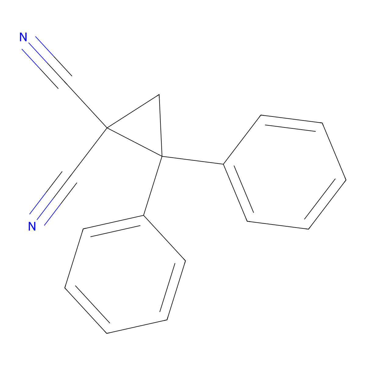2,2-Diphenylcyclopropane-1,1-dicarbonitrile molecular structure, CAS 132931-70-5