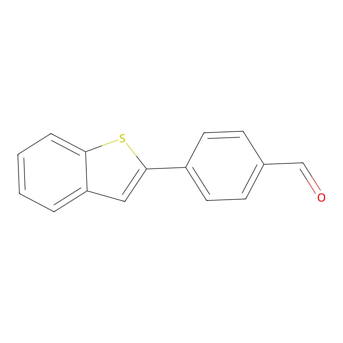 4-Benzo[b]thiophen-2-yl-benzaldehyde molecular structure, CAS 132932-60-6