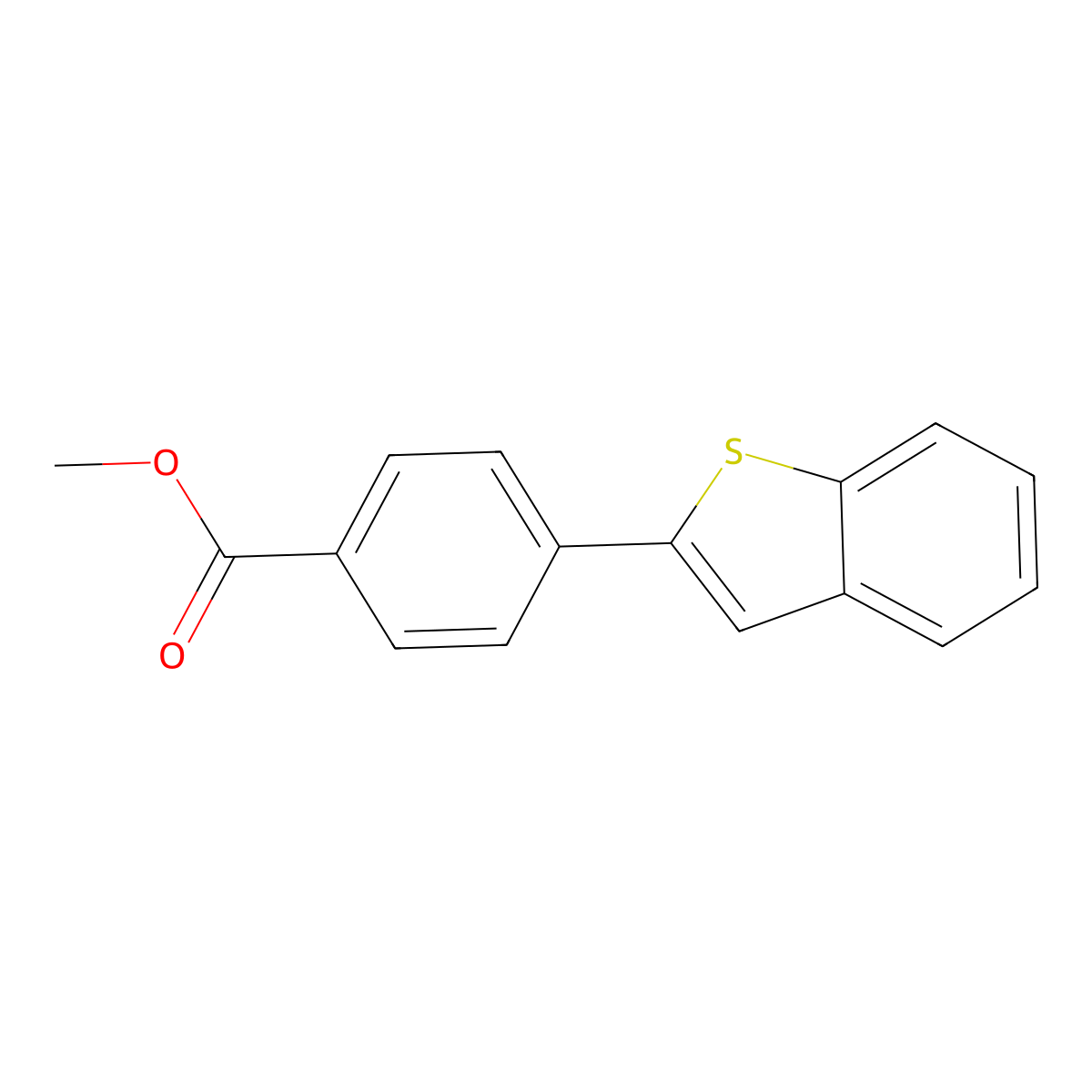 Methyl 4-benzo[b]thien-2-ylbenzoate molecular structure, CAS 132932-63-9
