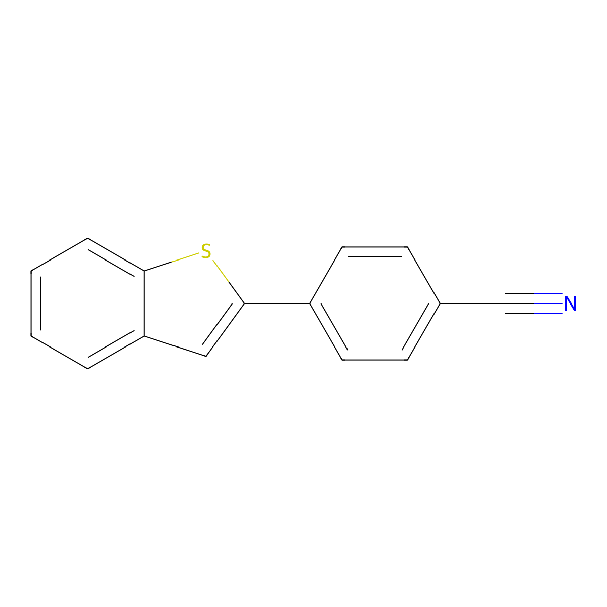 4-(1-Benzothiophen-2-yl)benzonitrile molecular structure, CAS 132932-64-0