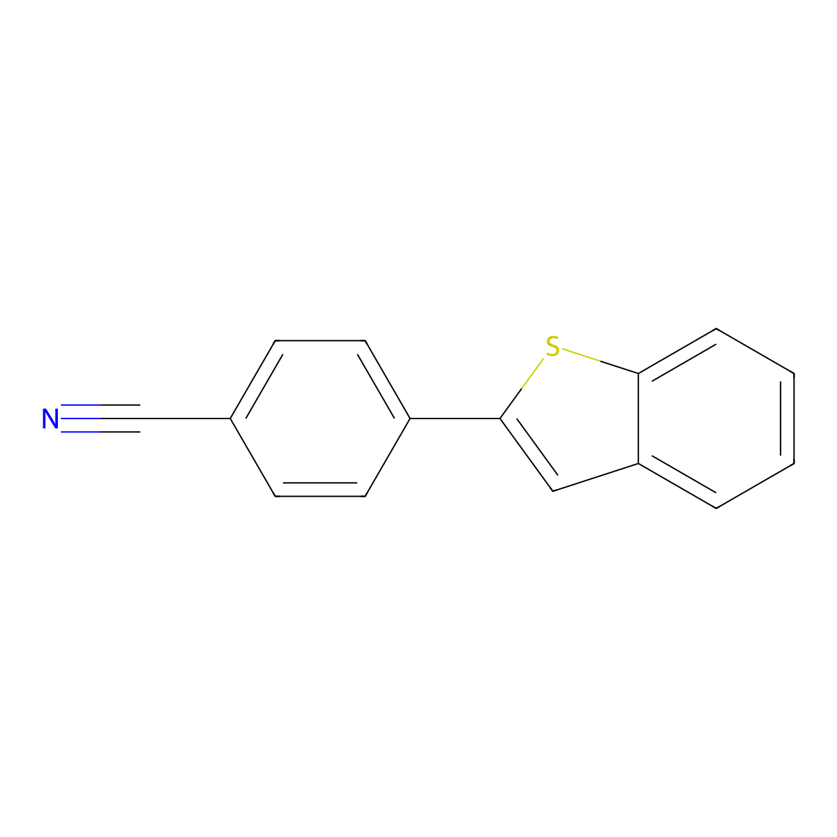4-(1-Benzothiophen-2-yl)benzonitrile molecular structure, CAS 132932-64-0