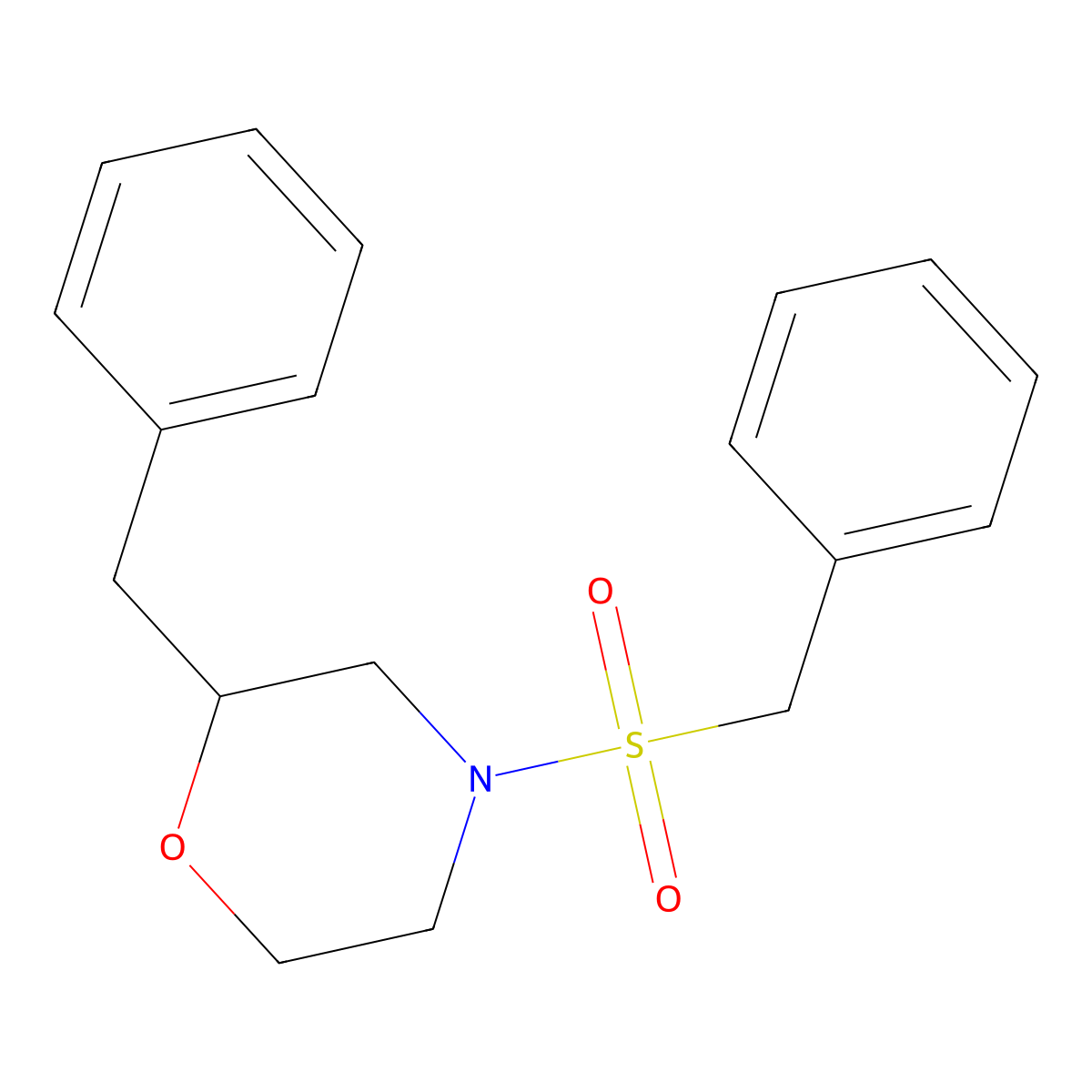 2-Benzyl-4-(benzylsulfonyl)morpholine molecular structure, CAS 1329330-90-6