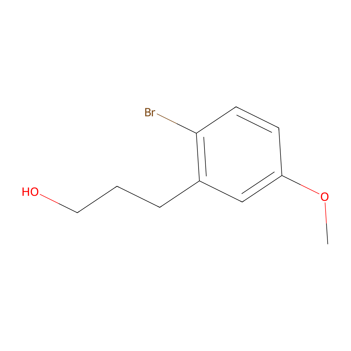 3-(2-Bromo-5-methoxyphenyl)propan-1-ol molecular structure, CAS 132934-19-1