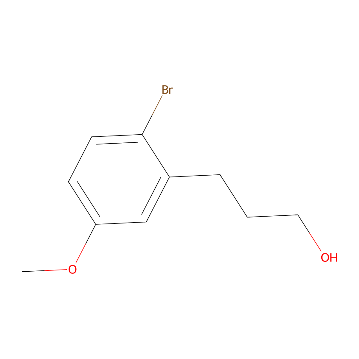 3-(2-Bromo-5-methoxyphenyl)propan-1-ol molecular structure, CAS 132934-19-1