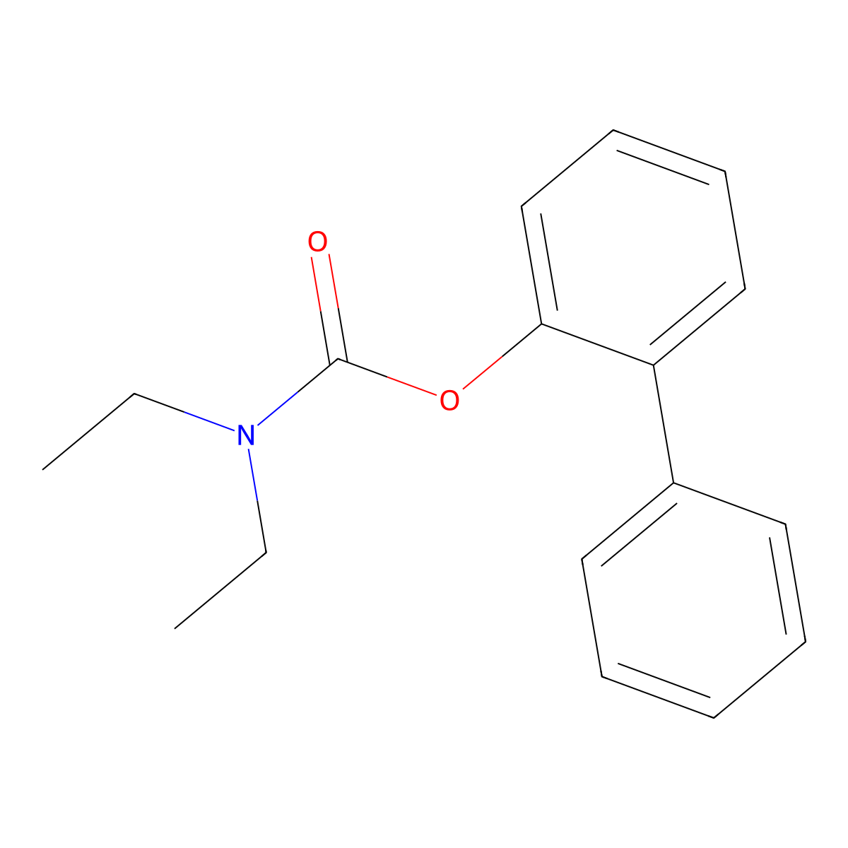 [1,1'-biphenyl]-2-yl N,N-diethylcarbamate molecular structure, CAS 132939-03-8