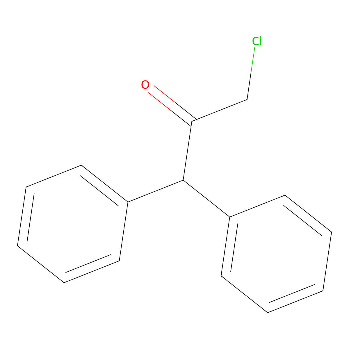 3-Chloro-1,1-diphenylpropan-2-one molecular structure, CAS 13294-63-8