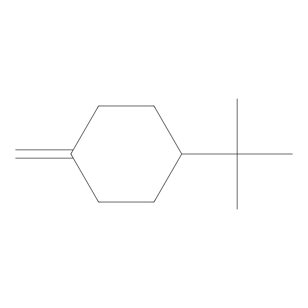 Cyclohexane, 1-(1,1-dimethylethyl)-4-methylene- molecular structure, CAS 13294-73-0