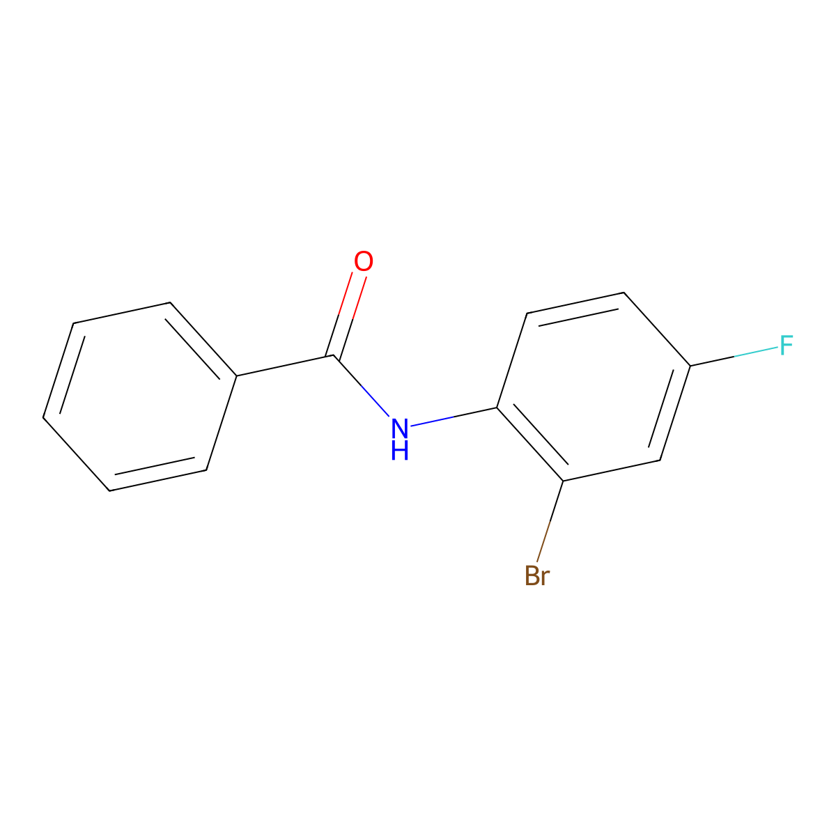 N-(2-Bromo-4-fluorophenyl)benzamide molecular structure, CAS 13294-75-2
