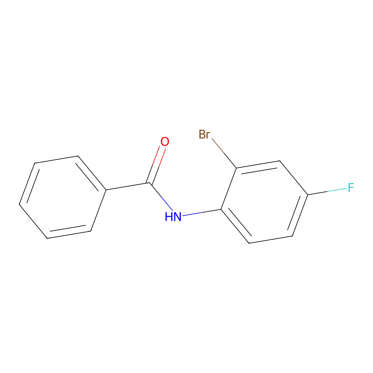 N-(2-Bromo-4-fluorophenyl)benzamide molecular structure, CAS 13294-75-2