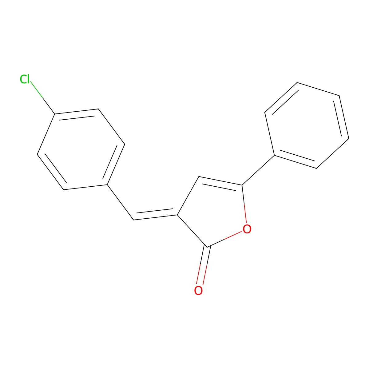 3-[(4-Chlorophenyl)methylidene]-5-phenylfuran-2-one molecular structure, CAS 13294-94-5