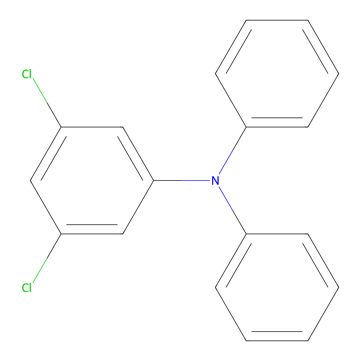 3,5-dichloro-N,N-diphenylaniline molecular structure, CAS 1329428-05-8