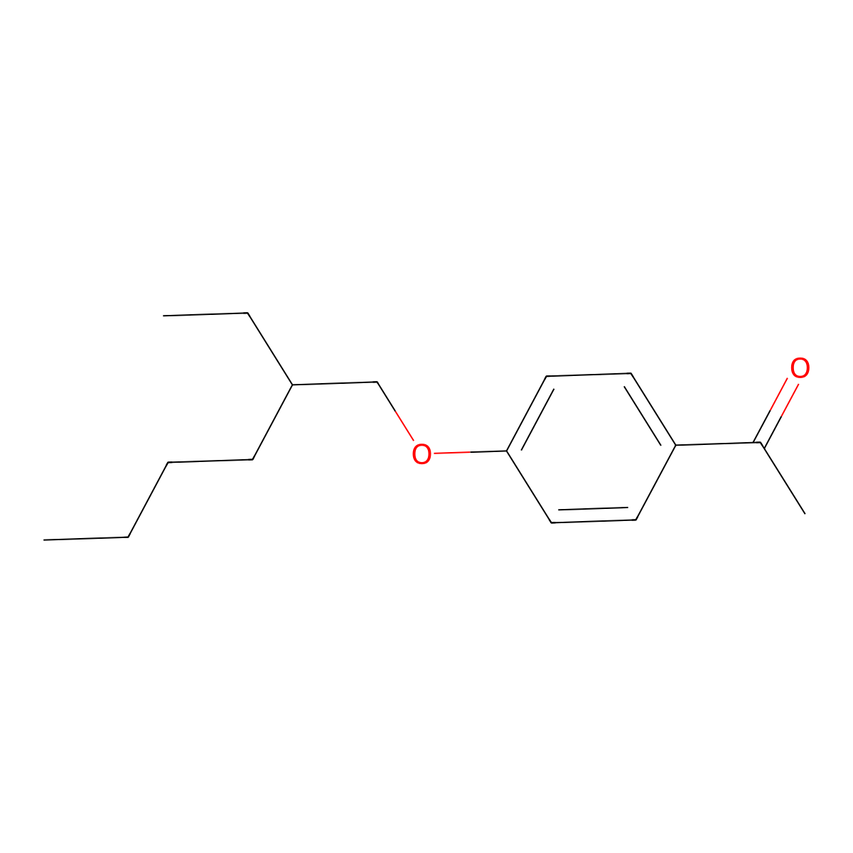 1-(4-((2-Ethylhexyl)oxy)phenyl)ethan-1-one molecular structure, CAS 132944-37-7