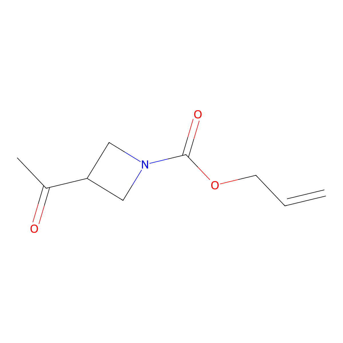 Prop-2-en-1-yl 3-acetylazetidine-1-carboxylate molecular structure, CAS 132945-82-5