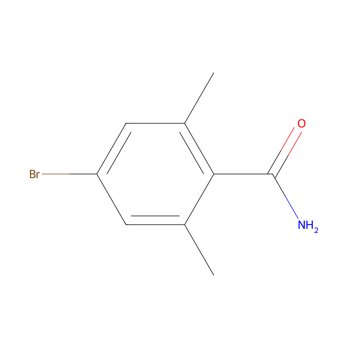 4-Bromo-2,6-dimethylbenzamide molecular structure, CAS 132949-41-8