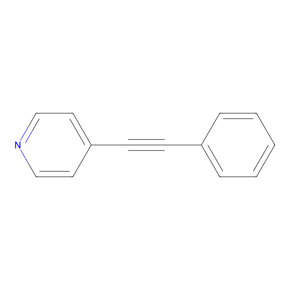 4-(Phenylethynyl)pyridine molecular structure, CAS 13295-94-8