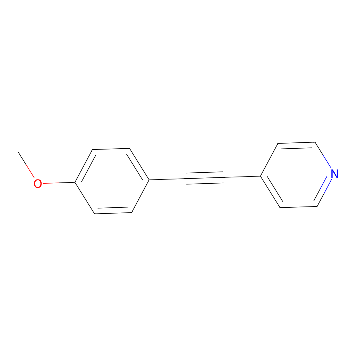4-[2-(4-Methoxyphenyl)ethynyl]pyridine molecular structure, CAS 13295-95-9